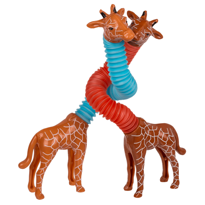 Stretch-Giraffe mit LED,  ca. 11 x 12 x 3 cm,