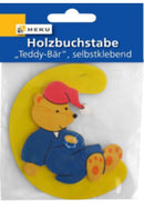 Holzbuchstabe "Teddy-Bär", selbstklebend, C