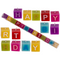 Farbiger Kerzenblock mit Schrift, Happy Birthday,