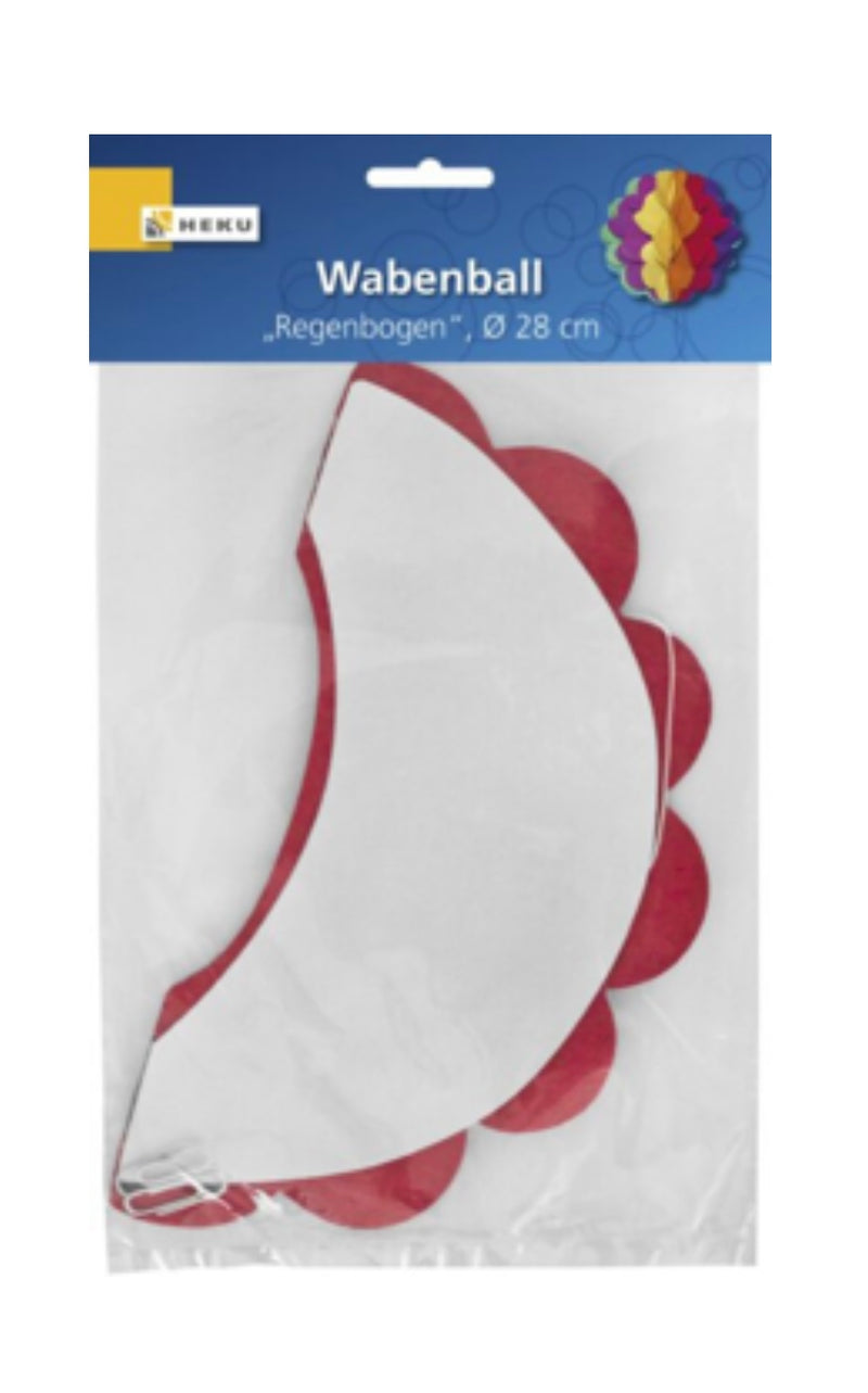 Wabenball, Ø 28cm, Regenbogen
