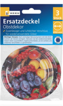 3 Ersatzdeckel, Ø 82mm, Obstdekor
