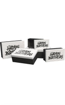 5 Geschenkboxen im Set, rechteckig, Birthday Graffiti