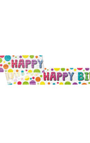 Party-Absperrband, 15m*7,5cm, PE, Birthday Dots