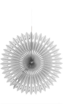 Deko-Fächer, Ø 40cm, silber