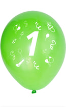 5 Zahlenballons, Ø 25cm, bunt sortiert, 1