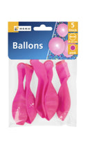 5 Ballons "uni", Ø 25cm, pink