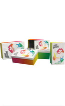 5 Geschenkboxen im Set, rechteckig, Birthday Graffiti
