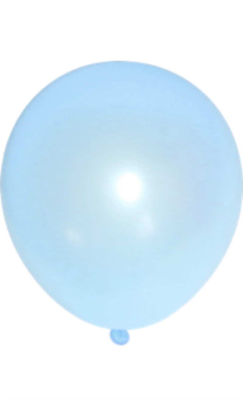 5 Ballons "uni", Ø 25cm, pastell hellblau