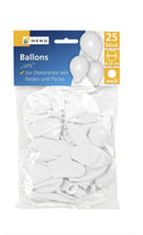 25 Ballons "uni", Ø 25cm, weiß