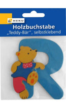 Holzbuchstabe "Teddy-Bär", selbstklebend, R