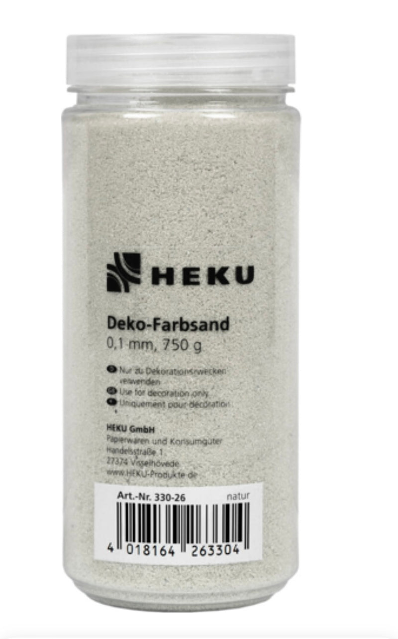 Deko-Farbsand, 0,1mm, ca. 750g, in Zylinderdose, natur