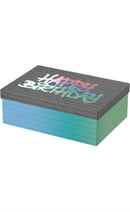 5 Geschenkboxen im Set, rechteckig, Birthday Graffiti