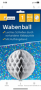Wabenball, Ø 25cm, silber