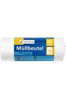 30 Müllbeutel, 18l, Rolle, weiß, HDPE