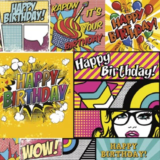 Tissue servietten-Cartoon Style Birthday