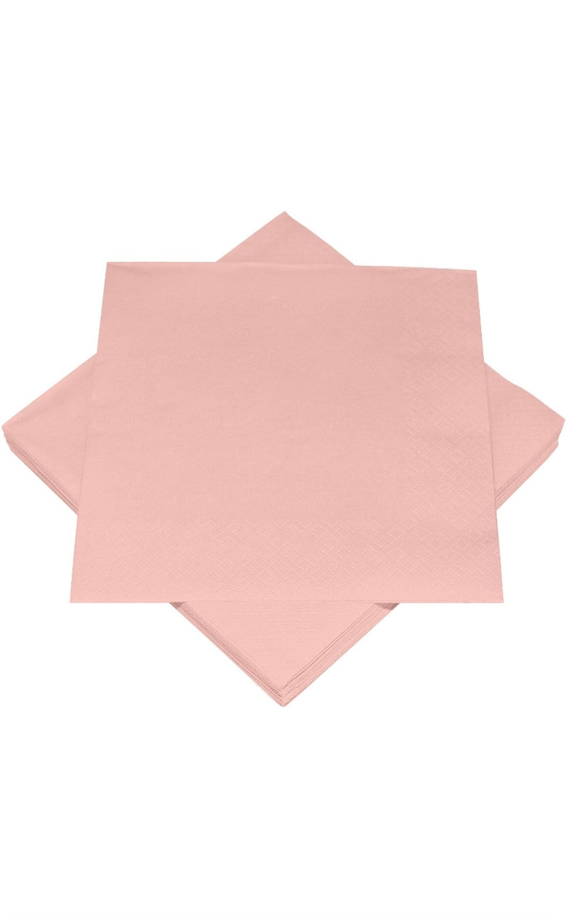 20 Servietten "uni", 3-lagig, 33*33cm, rosa