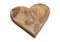 Herz aus Mango Holz Braun (B/H/T) 26x4x26cm