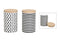 Vorratsdose Punkte/Stripes aus Keramik, 2-fach sortiert, B15 x T9 cm
