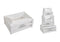 Kisten-Set in weiß aus Holz, 5-teilig, B37 x T28 x H15 cm