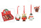 Weihnachtsglocke zum Hängen aus Keramik, 4-fach sortiert (B/H/T) 6x8x5 cm