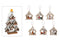 Weihnachtsanhänger Haus Baum aus Holz, 6-fach sortiert (B/H/T) 10x11x0.5 cm
