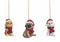 Weihnachtsanhänger Hund aus Poly, 3-fach sortiert (B/H/T) 5x7x4 cm