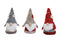 Deko Weihnachtswichtel aus Filz, Grau-Rot, 3-fach, (B/H/T) 5x9x5 cm