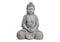 Buddha in grau, Steinoptik, Polyresin, B49 x T34 x H71 cm