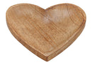 Teller Herzform aus Mangoholz Braun (B/H/T) 20x2x20cm