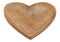 Teller Herzform aus Mangoholz Braun (B/H/T) 20x2x20cm