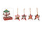Weihnachtshänger Stern Weihnachtsmotiv 72 Stk. im Baum Display aus Holz Bunt 4-fach (B/H/T) 5x8x0.5 cm