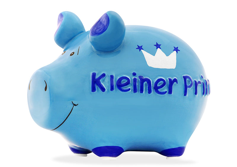 Spardose KCG Kleinschwein, Kleiner Prinz, aus Keramik (B/H/T) 12,5x9x9 cm