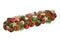 Adventsgesteck, Teelichthalter Weihnachtsmotiv aus Holz, Glas  Grün/Braun/Rot (B/H/T) 42x10x12cm