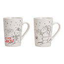 Becher Nikolaus, Schneemann aus Porzellan Weiﬂ 2-fach, (B/H/T) 12x13x8cm 425ml
