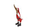 Laufente mit Weihnachtsmütze aus Mangoholz Rot (B/H/T) 20x58x17cm