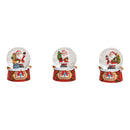 Schneekugel Nikolaus aus Poly, Glas Bunt 3-fach, (B/H/T) 5x6x5cm