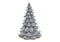 Tannenbaum aus Poly Silber (B/H/T) 18x25x18cm