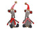 Maus, Weihnachtsmaus aus Textil Grau 2-fach, (B/H/T) 28x67x22cm