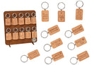 Schlüsselanhänger 3,5x5,5cm aus Holz Natur 10-fach, 50 stk. auf Holzdisplay Allgemein(B/H) 27x27cm