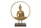 Aufsteller Buddha im Kreis  aus Poly, Metall Gold (B/H/T) 49x65x17cm