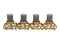 Kerzenhalter, Adventsgesteck aus Metall Gold (B/H/T) 61x9x10cm