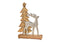 Aufsteller Tannenbaum mit Metall Hirsch aus Holz Braun (B/H/T) 20x30x6cm