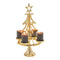 Adventskranz Tannenbaum aus Metall, Gold (B/H/T) 32x55x32cm