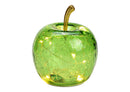 Apfel mit 10er LED mit Timer aus Glas Hellgrün (B/H/T) 11x12x11cm