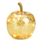 Apfel mit 10er LED mit Timer aus Glas Gold (B/H/T) 11x12x11cm