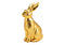 Hase aus Poly Gold (B/H/T) 13x22x9cm