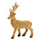 Hirsch beflockt aus Kunststoff Braun (B/H/T) 15x21x4cm