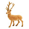Hirsch beflockt aus Kunststoff Braun (B/H/T) 21x30x5cm