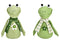 Frosch aus Textil grün 2-fach, (B/H/T) 14x21x9cm