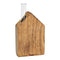 Aufsteller Haus mit Glas Vase aus Mangoholz natur (B/H/T) 9x18x3cm